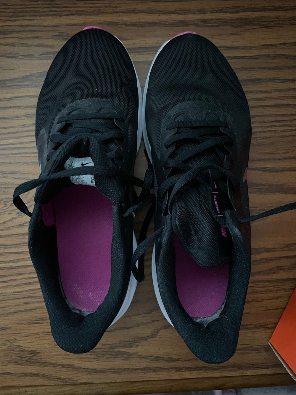 Nike Women’s Black Mesh Runners with Pink Insoles